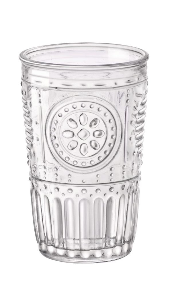 Tumbler - 325ml , Romantic, Clear from Bormioli Rocco. made out of Glass and sold in boxes of 6. Hospitality quality at wholesale price with The Flying Fork! 