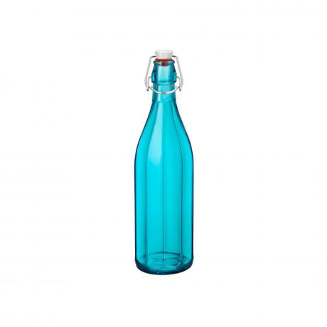 Oxford Bottle with Top - 1.0L, Sky Blue from Bormioli Rocco. made out of Glass and sold in boxes of 6. Hospitality quality at wholesale price with The Flying Fork! 