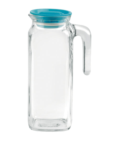 Frigoverre-Jug W/Blue Lid 228X88Mm, 1.0Lt from Bormioli Rocco. made out of Glass and sold in boxes of 6. Hospitality quality at wholesale price with The Flying Fork! 