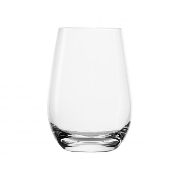 Stemless Wine Tumbler - 470ml from Stolzle. made out of Crystal Glass and sold in boxes of 24. Hospitality quality at wholesale price with The Flying Fork! 