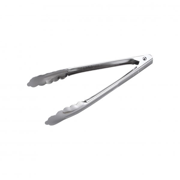 Utility Tong - 400mm, With Catch from Chef Inox. made out of Stainless Steel and sold in boxes of 12. Hospitality quality at wholesale price with The Flying Fork! 