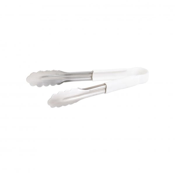 Utility Tong - 230mm, White from Chef Inox. made out of Stainless Steel and sold in boxes of 1. Hospitality quality at wholesale price with The Flying Fork! 