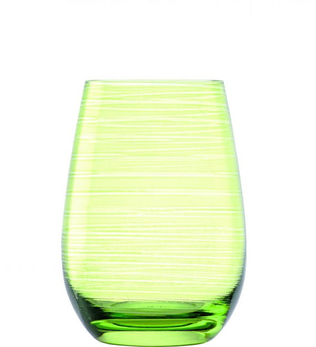 Tumbler - 470ml, Twister, Green from Stolzle. made out of Glass and sold in boxes of 6. Hospitality quality at wholesale price with The Flying Fork! 