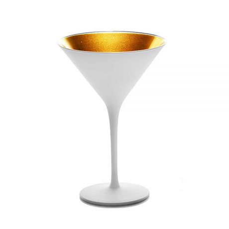 Cocktail Glass - 240ml, Olympic, Matt White-Gold from Stolzle. made out of Glass and sold in boxes of 24. Hospitality quality at wholesale price with The Flying Fork! 