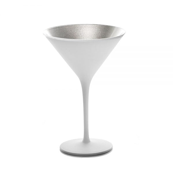 Cocktail Glass - 240ml, Olympic, Matt White-Silver from Stolzle. made out of Glass and sold in boxes of 24. Hospitality quality at wholesale price with The Flying Fork! 