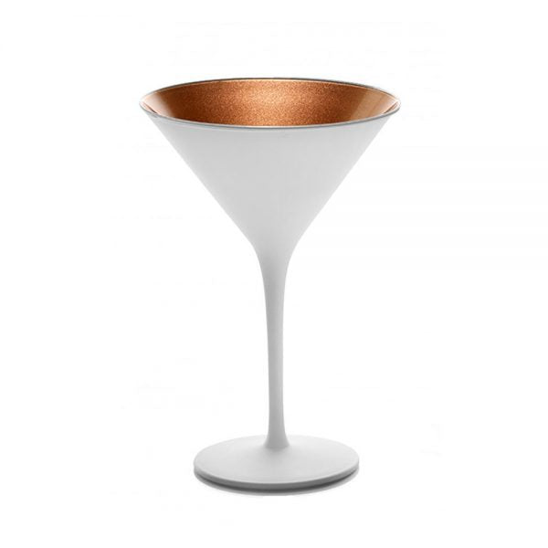 Cocktail Glass - 240ml, Olympic, Matt White-Bronze from Stolzle. made out of Glass and sold in boxes of 24. Hospitality quality at wholesale price with The Flying Fork! 