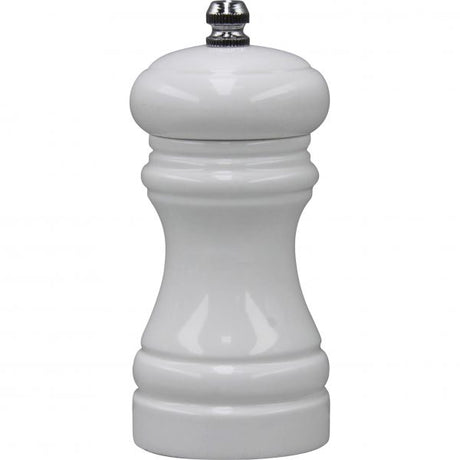 Salt-Pepper Mill - 115mm, Caf, White Wood Ceramic from Chef Inox. made out of Wood and sold in boxes of 1. Hospitality quality at wholesale price with The Flying Fork! 
