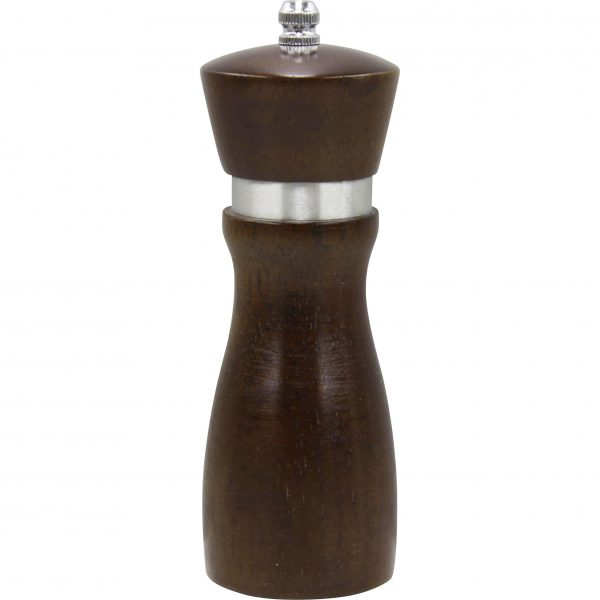 Salt-Pepper Mill - 155mm, Mondo, Dark Wood Ceramic from Chef Inox. made out of Wood and sold in boxes of 1. Hospitality quality at wholesale price with The Flying Fork! 