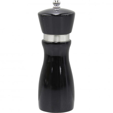 Salt-Pepper Mill - 155mm, Mondo, Black Wood Ceramic from Chef Inox. made out of Wood and sold in boxes of 1. Hospitality quality at wholesale price with The Flying Fork! 