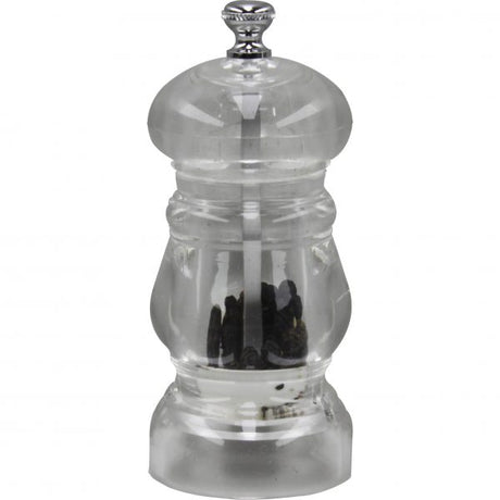 Salt-Pepper Mill - 115mm, Crystal, Acyrlic Ceramic from Chef Inox. made out of Acrylic and sold in boxes of 1. Hospitality quality at wholesale price with The Flying Fork! 