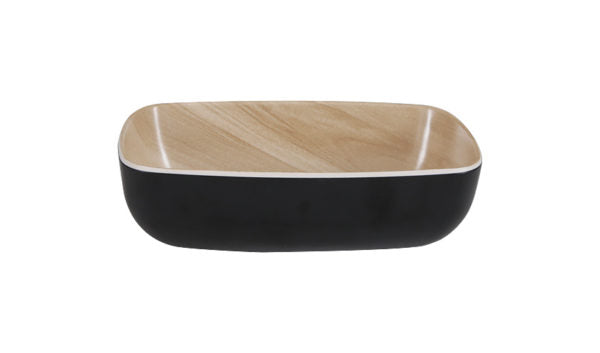 Echo Long Bowl - 176x108x55mm, Black-Birch from Zicco. made out of Melamine and sold in boxes of 1. Hospitality quality at wholesale price with The Flying Fork! 