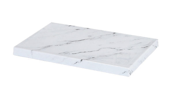 Rectangular Board - 265x162mm, Form, White Marble from Zicco. made out of Melamine and sold in boxes of 1. Hospitality quality at wholesale price with The Flying Fork! 