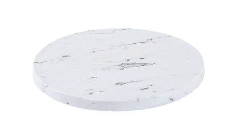 Round Board - 285x18mm, Form, White Marble Effect from Zicco. made out of Melamine and sold in boxes of 1. Hospitality quality at wholesale price with The Flying Fork! 