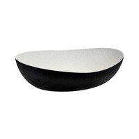 EMERGE BOWL - 450x345mm, STONE NATURAL / BLACK from Cheforward. made out of Melamine and sold in boxes of 3. Hospitality quality at wholesale price with The Flying Fork! 