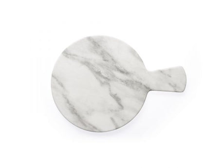 Round Melamine Board With Handle - 230mm, 320mm, Marble Effect from Chef Inox. Sold in boxes of 1. Hospitality quality at wholesale price with The Flying Fork! 
