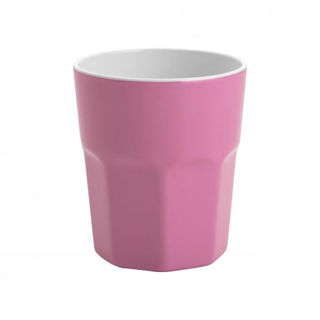 Tumbler - 100mm, 410ml, Gelato, Hot Pink-White from Jab. made out of Melamine and sold in boxes of 12. Hospitality quality at wholesale price with The Flying Fork! 