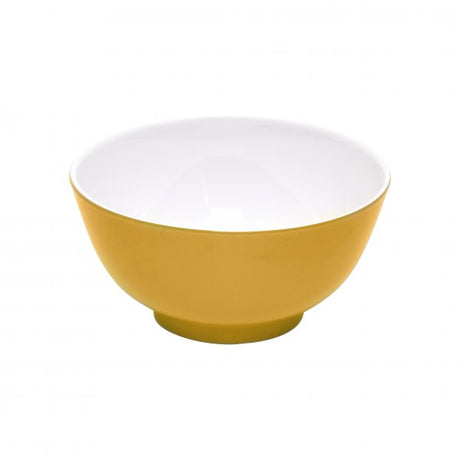 Round Cereal Bowl - 150mm, Gelato, Yellow with White from Jab. made out of Melamine and sold in boxes of 6. Hospitality quality at wholesale price with The Flying Fork! 