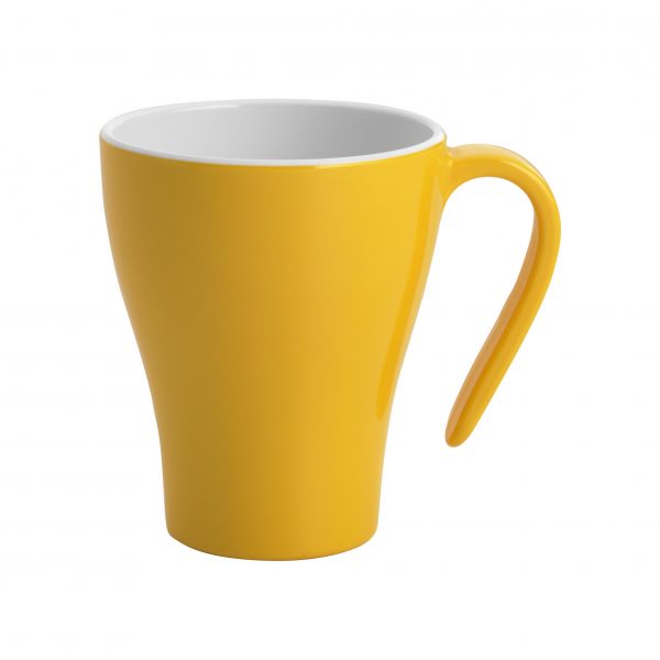 Stackable Coffee Mug - 350ml, Gellato, Yellow from Jab. made out of Melamine and sold in boxes of 12. Hospitality quality at wholesale price with The Flying Fork! 
