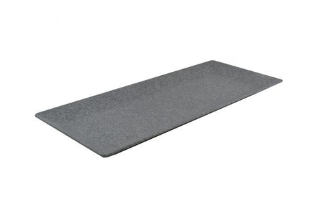 Rectangular Platter Raised Rim - 480x200mm, Concrete Matt from Jab. made out of Melamine and sold in boxes of 6. Hospitality quality at wholesale price with The Flying Fork! 