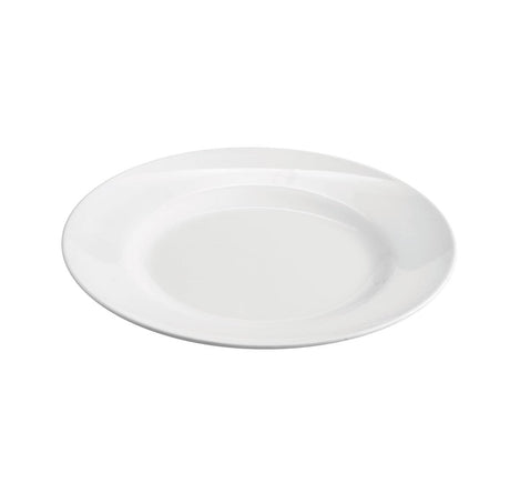 Round Plate Raised Rim (20102) - 230mm from Superware. Unbreakable, made out of Melamine and sold in boxes of 6. Hospitality quality at wholesale price with The Flying Fork! 