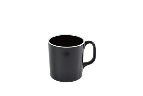 Mug - 80x85mm, Vintage Black with White Rim from Jab. made out of Melamine and sold in boxes of 6. Hospitality quality at wholesale price with The Flying Fork! 