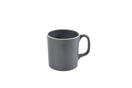 Mug - 80x85mm, Vintage Grey with White Rim from Jab. made out of Melamine and sold in boxes of 6. Hospitality quality at wholesale price with The Flying Fork! 