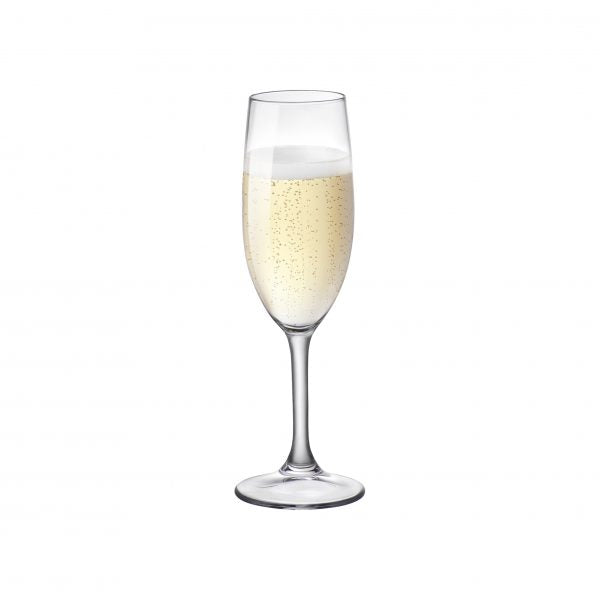 Flute - 170ml, Sara from Bormioli Rocco. made out of Toughened Glass and sold in boxes of 12. Hospitality quality at wholesale price with The Flying Fork! 