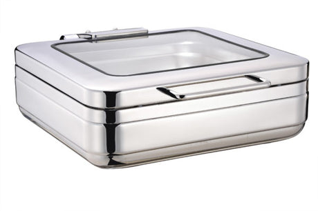 Rectangular Induction Chafer With Glass Lid, 18-8, 2-3 Size from Chef Inox. made out of Stainless Steel and sold in boxes of 1. Hospitality quality at wholesale price with The Flying Fork! 