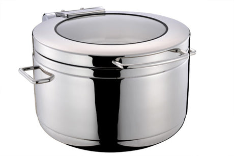 Induction Soup Station With Glass Lid - 1100ml from Chef Inox. made out of Stainless Steel and sold in boxes of 1. Hospitality quality at wholesale price with The Flying Fork! 