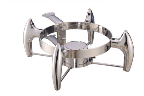 Round Small Deluxe Chafer Stand from Chef Inox. made out of Stainless Steel and sold in boxes of 1. Hospitality quality at wholesale price with The Flying Fork! 