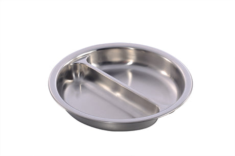 Divided Pan To Suit Round Large Induction Chafer 54906 from Chef Inox. made out of Stainless Steel and sold in boxes of 1. Hospitality quality at wholesale price with The Flying Fork! 