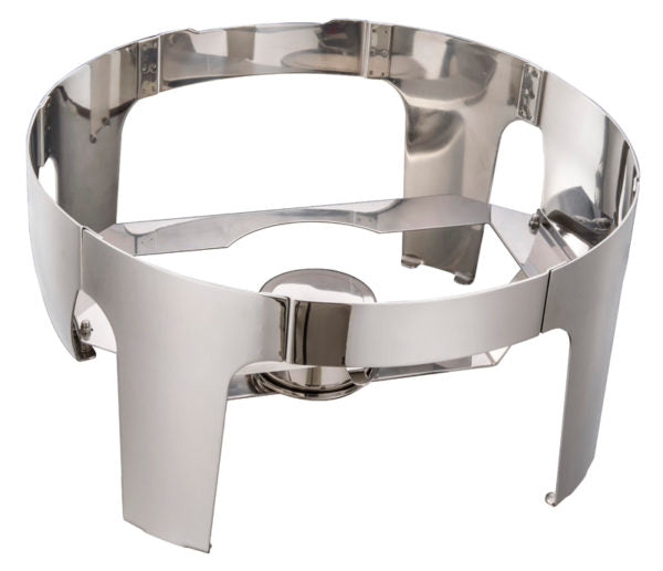 Round Large Ultra Chafer Stand from Chef Inox. made out of Stainless Steel and sold in boxes of 1. Hospitality quality at wholesale price with The Flying Fork! 