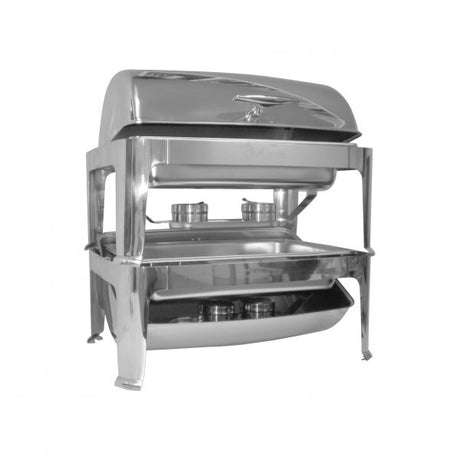 Stackable Roll Top Chafer - Size 1-1 from Chef Inox. made out of Stainless Steel 18/10 and sold in boxes of 1. Hospitality quality at wholesale price with The Flying Fork! 