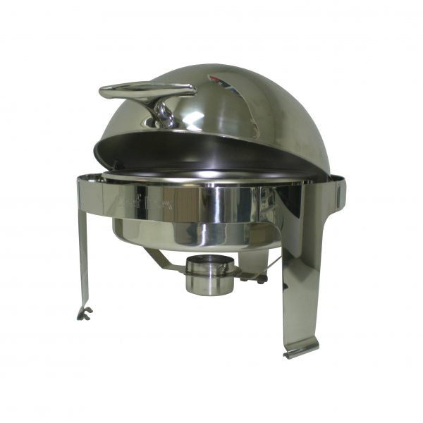 Round Stackable Roll Top Chafer from Chef Inox. made out of Stainless Steel 18/10 and sold in boxes of 1. Hospitality quality at wholesale price with The Flying Fork! 