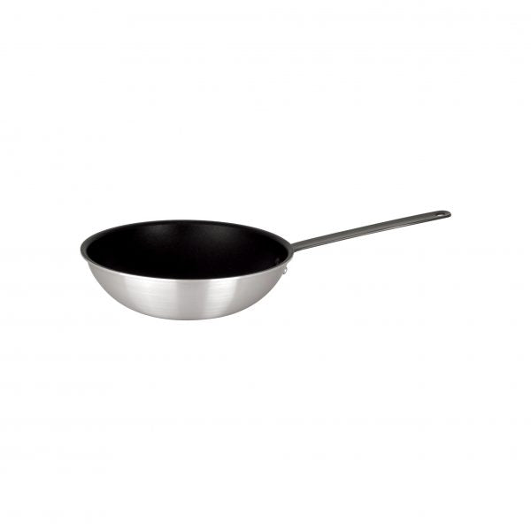 Wok - 280x80mm, Non-Stick, Profile from Chef Inox. Non-Stick, made out of Aluminium and sold in boxes of 1. Hospitality quality at wholesale price with The Flying Fork! 