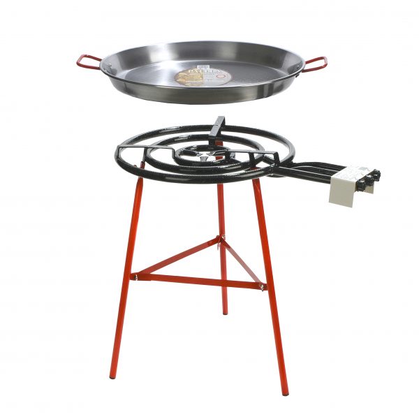 Paella Set Stand - With Ibiza 700mm Pan-Gas-Burner from Chef Inox. made out of Enamelled and sold in boxes of 1. Hospitality quality at wholesale price with The Flying Fork! 