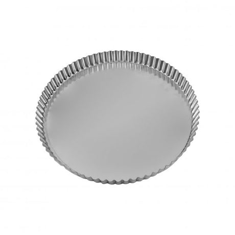 Round Fluted Quiche Pan (Loose Base) - 120x18mm from Guery. made out of Tin Plated and sold in boxes of 1. Hospitality quality at wholesale price with The Flying Fork! 
