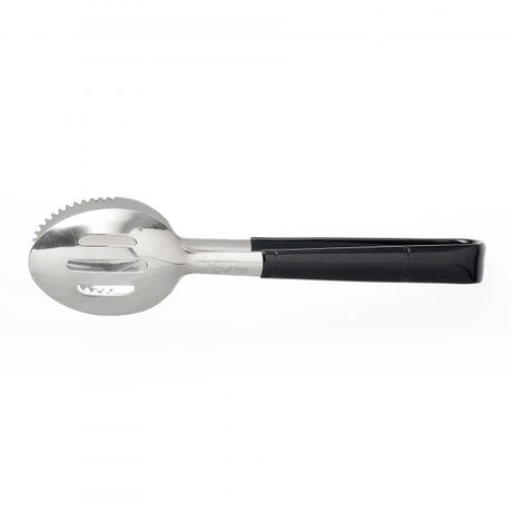 Round Spoon Tongs - One Side Slotted-Vinyl Handle from Chef Inox. Sold in boxes of 1. Hospitality quality at wholesale price with The Flying Fork! 