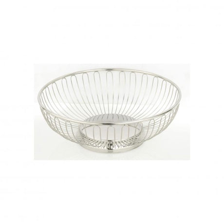 Round Wire Basket (Solid Base) With Narrow Wire Design - 175mm from Chef Inox. made out of Wire and sold in boxes of 1. Hospitality quality at wholesale price with The Flying Fork! 