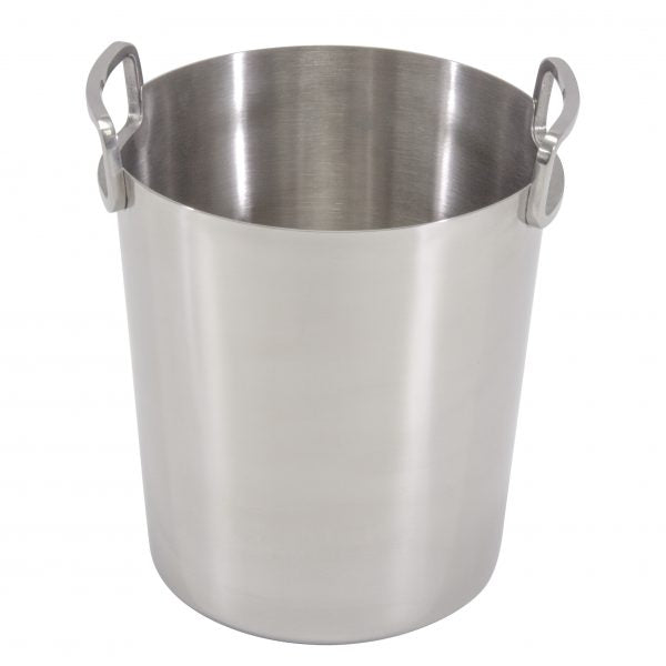 Round Mirror Wine Bucket - 18-10 1 Bottle Elite, 175mm, 7800ml from Chef Inox. made out of Stainless Steel and sold in boxes of 1. Hospitality quality at wholesale price with The Flying Fork! 