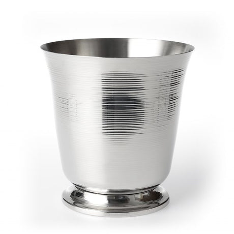 Wine Bucket Ribbed Effect 1 Bottle 18-10 Footed - 220mm from Chef Inox. Sold in boxes of 1. Hospitality quality at wholesale price with The Flying Fork! 