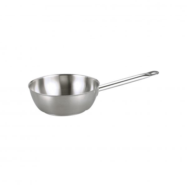 Elite Tapered Sautese - 1.1Lt, 160x60mm from Chef Inox. Lid included, made out of Stainless Steel 18/10 and sold in boxes of 1. Hospitality quality at wholesale price with The Flying Fork! 
