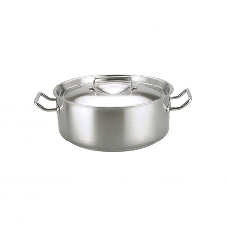 Elite Casserole Dish With Lid - 7.25Lt, 280x120mm from Chef Inox. Lid included, made out of Stainless Steel 18/10 and sold in boxes of 1. Hospitality quality at wholesale price with The Flying Fork! 