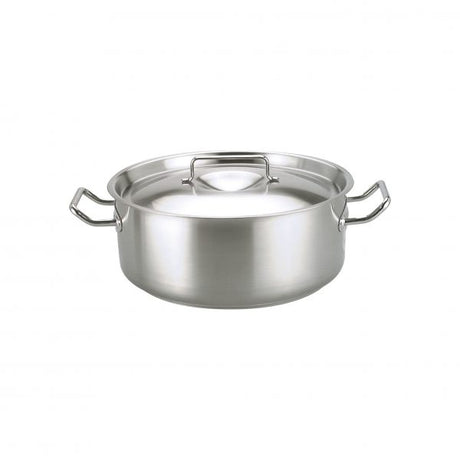 Elite Casserole Dish With Lid - 37.0Lt, 500x190mm from Chef Inox. Lid included, made out of Stainless Steel 18/10 and sold in boxes of 1. Hospitality quality at wholesale price with The Flying Fork! 