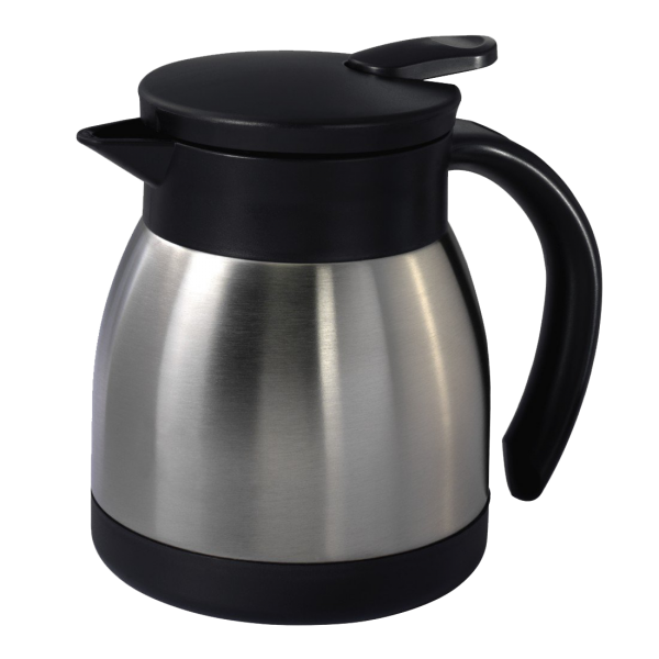 Vacuum Jug Flat Lid Satin Finish Push Button - 400ml from Chef Inox. made out of Stainless Steel and sold in boxes of 1. Hospitality quality at wholesale price with The Flying Fork! 