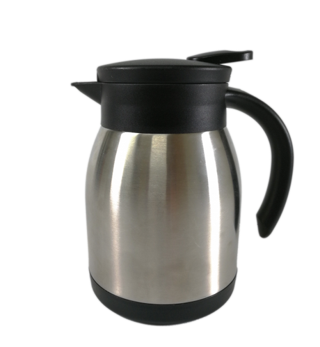 Vacuum Jug Flat Lid Satin Finish Push Button - 600ml from Chef Inox. made out of Stainless Steel and sold in boxes of 1. Hospitality quality at wholesale price with The Flying Fork! 