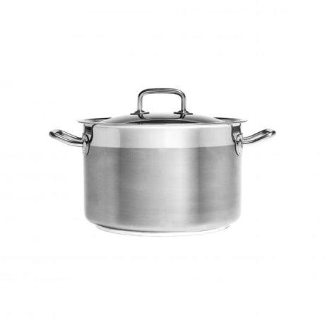 Professional Saucepot With Lid - 6.75Lt, 240x150mm from Chef Inox. made out of Stainless Steel 18/10 and sold in boxes of 1. Hospitality quality at wholesale price with The Flying Fork! 