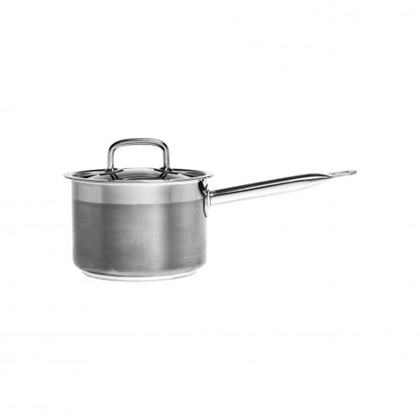 Professional Saucepan With Lid - 1.2Lt, 140x80mm from Chef Inox. made out of Stainless Steel 18/10 and sold in boxes of 1. Hospitality quality at wholesale price with The Flying Fork! 