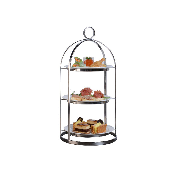 Platter Stand - 230X460Mm, 3 Tier from Athena. made out of Stainless Steel and sold in boxes of 1. Hospitality quality at wholesale price with The Flying Fork! 