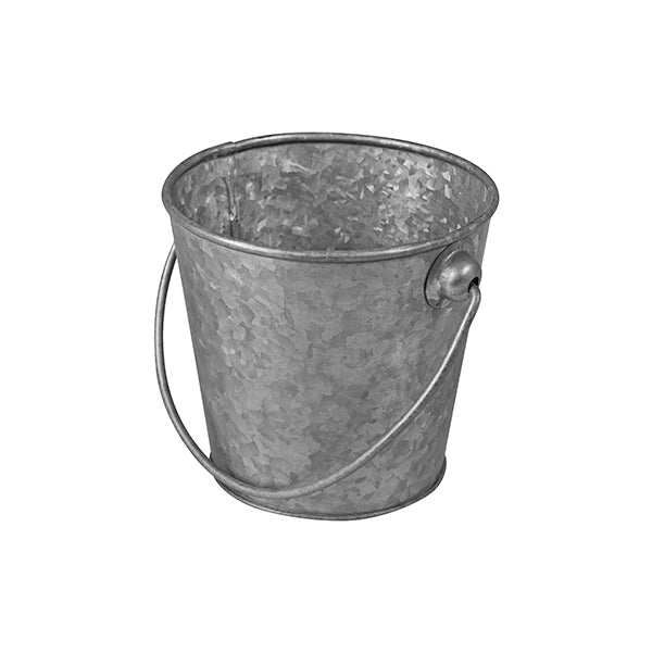 Mini Bucket-Galvanised, 150X140Mm from Moda. made out of Stainless Steel and sold in boxes of 12. Hospitality quality at wholesale price with The Flying Fork! 